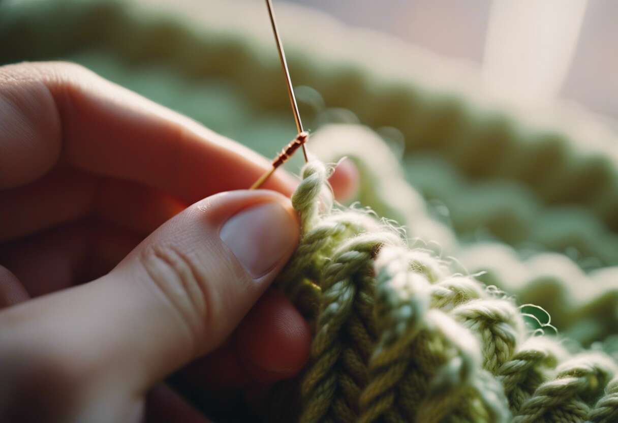 Comment rรฉaliser le point bouclette en tricot ?