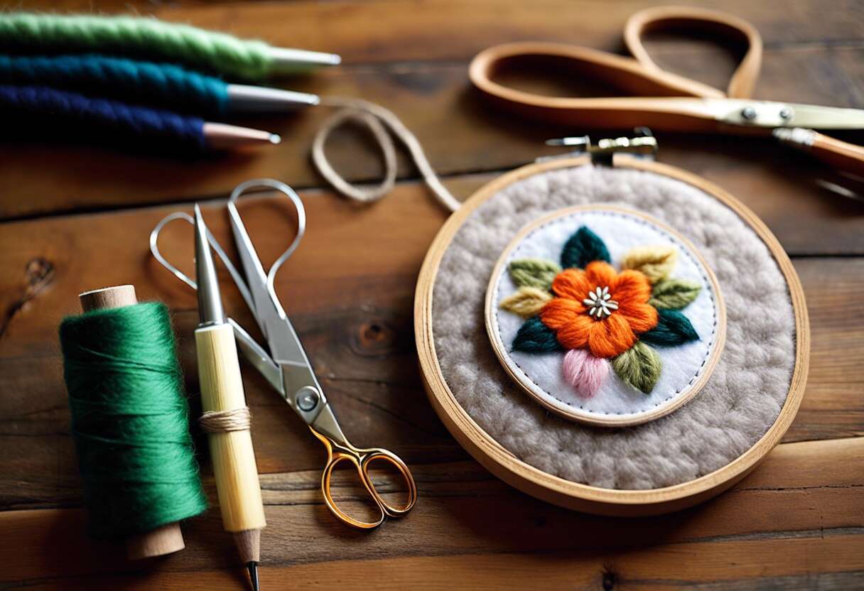 Créer un écusson en feutrine de laine : guide de broderie