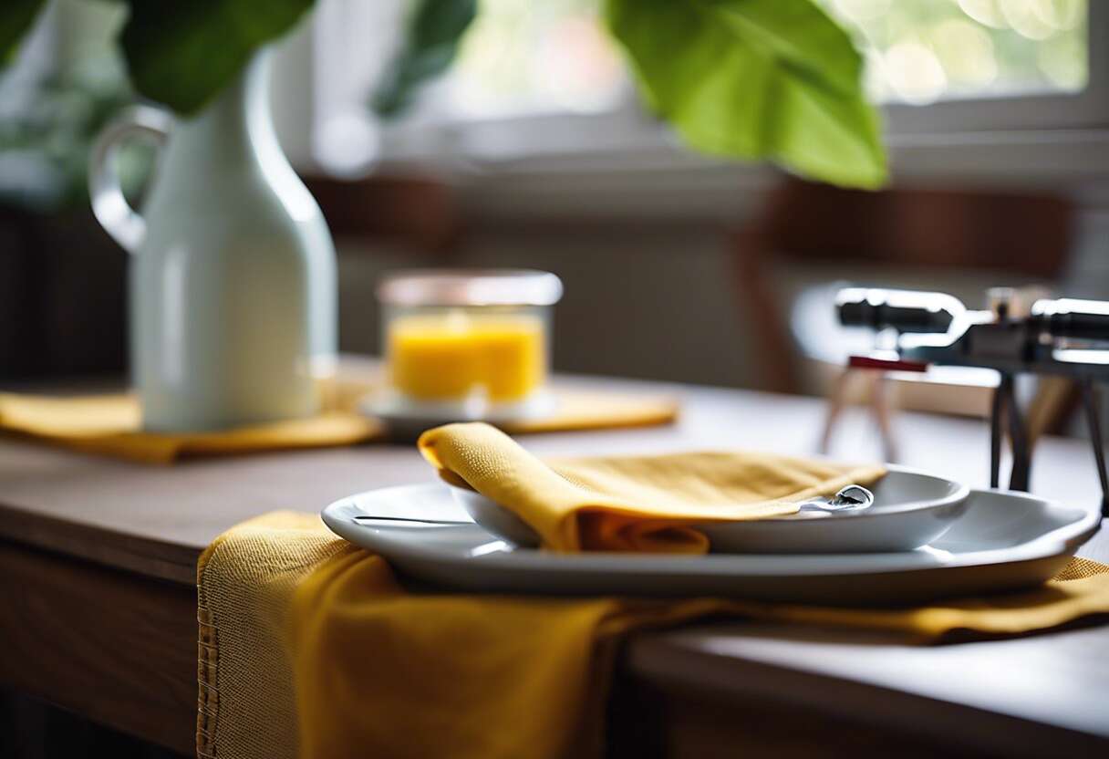 Comment faire des ourlets pour une serviette de table ?