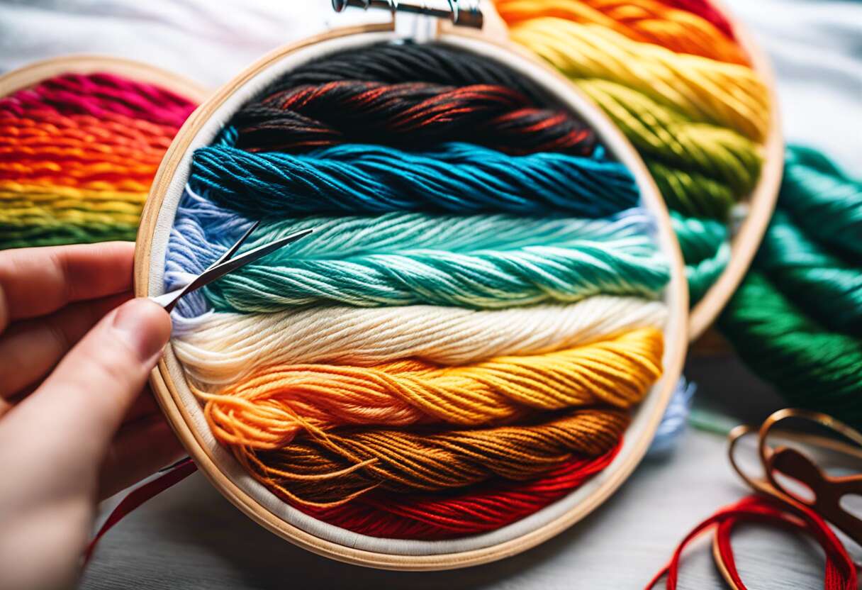 Broderies : comment rรฉaliser des dรฉgradรฉs de couleurs ?