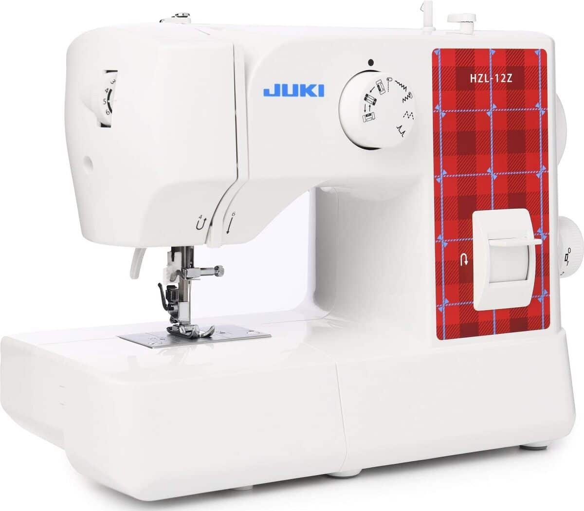 Test de la JUKI HZL-12Z : efficacité en blanc métal