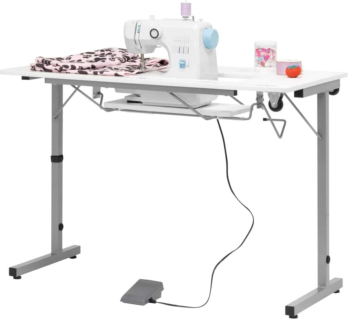Test : table à coudre pliante Sew Ready Rollaway II argenté/blanc