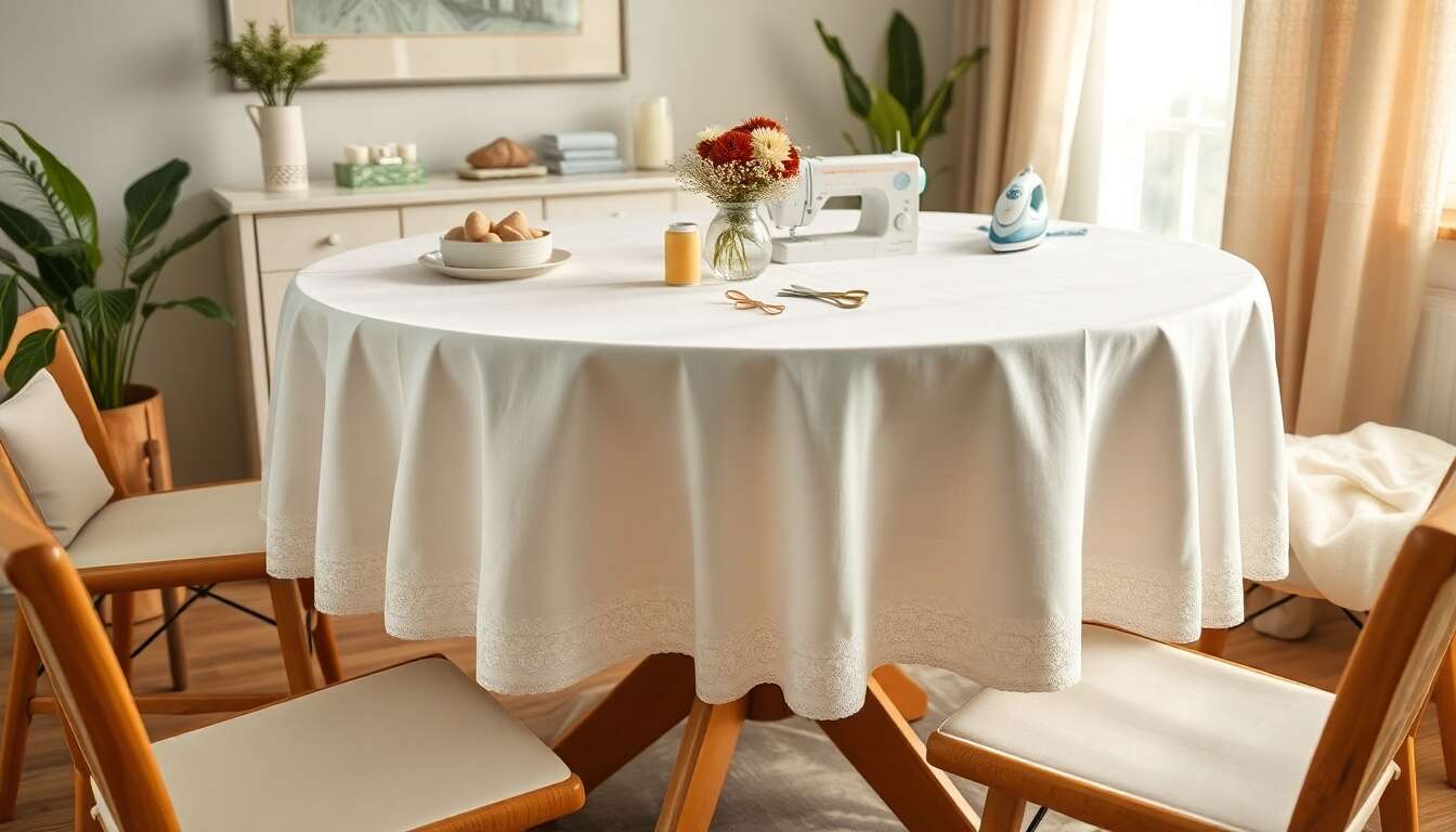 Confectionner une nappe ovale facilement