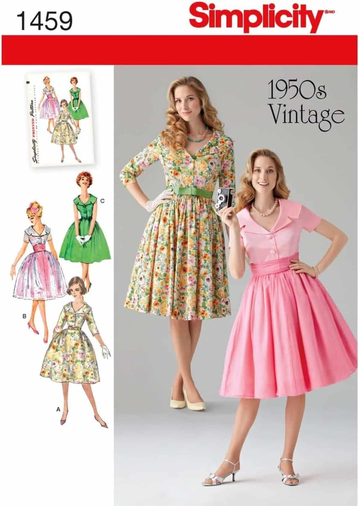 Avis : patron Simplicity 1459 robe vintage annรฉes 50