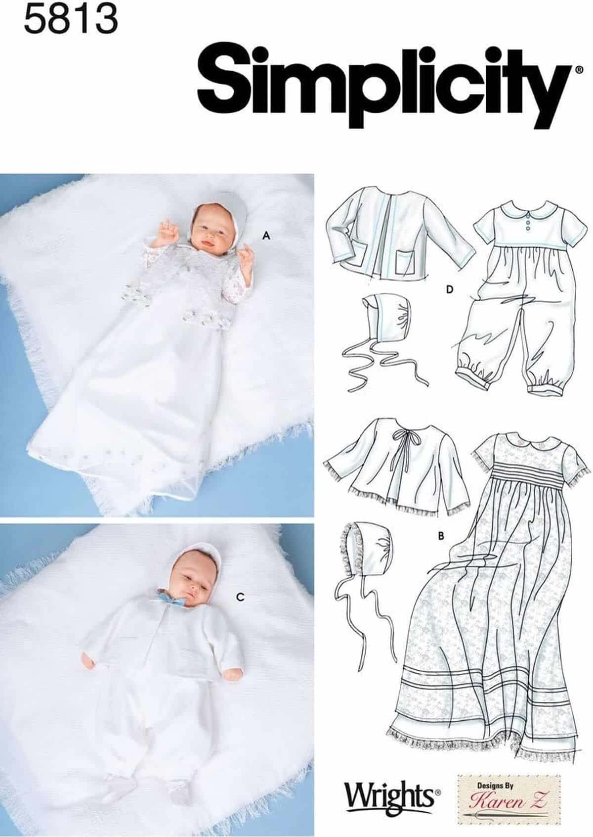 Test du patron Simplicity 5813 pour robes de baptรชme