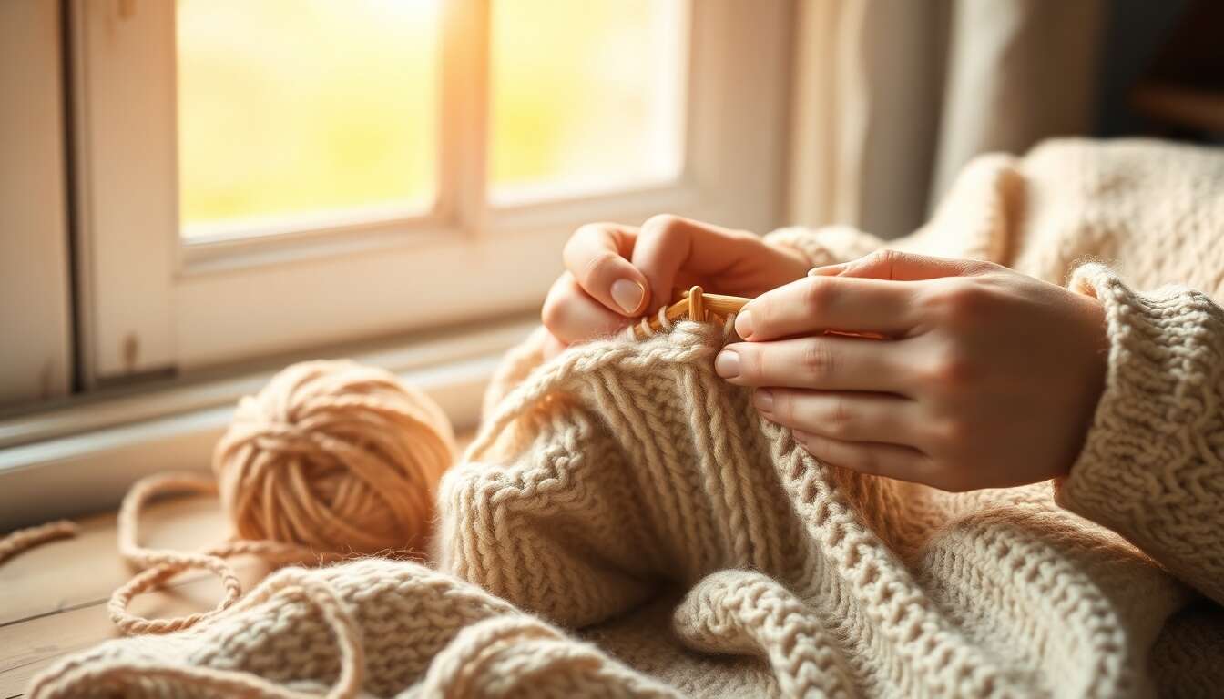 Le point de blé au tricot : guide et astuces
