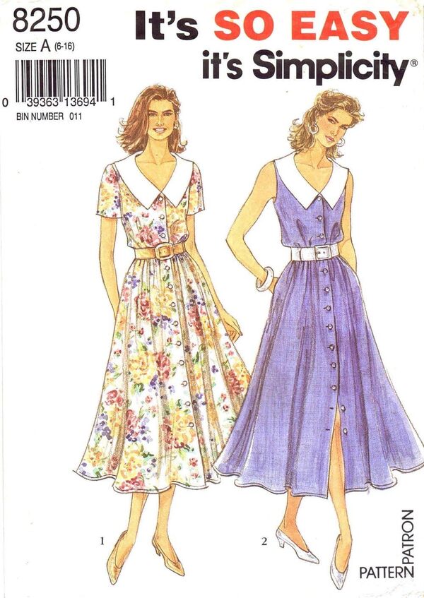 Simplicity 8250 Patron de couture pour robe boutonn e sur le devant Taille 34-36-38-40-42-44