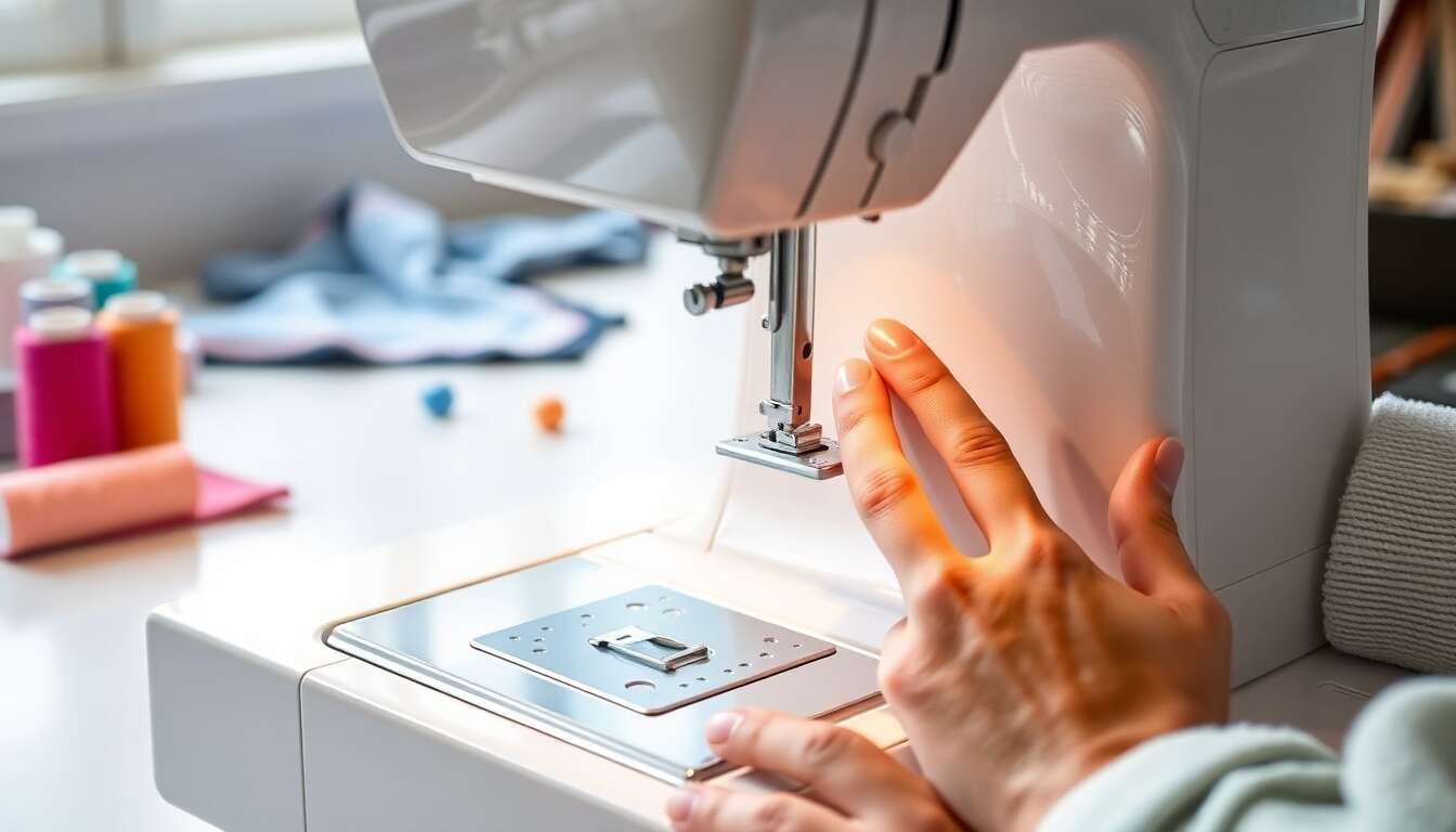 Installer un pied presseur clipsable Installer un pied presseur clipsable