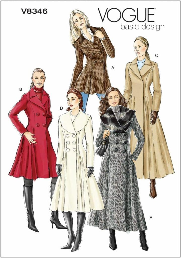 Avis : manteau femme Vogue Patterns V83460A0 rouge