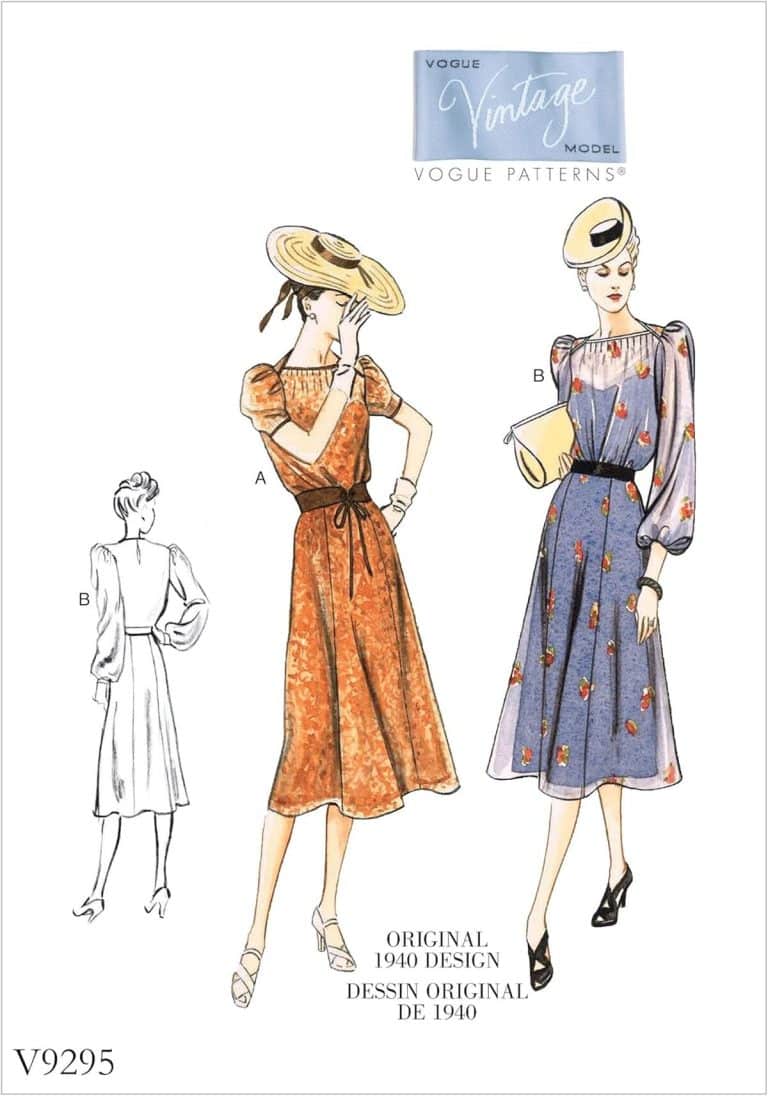Patron De Robe Vogue 9199 Taille 6-14 - Robe Près Du Corps, Manches Courtes/longues, Pour Jersey Stretch - 11