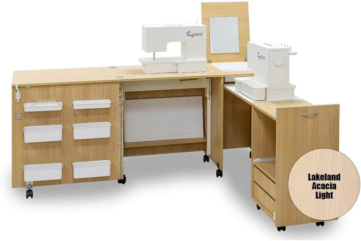 Test de la table Lakeland Acacia Light pour machine ร coudre Comfort 3