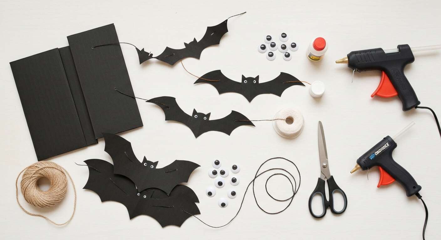 DIY : crรฉer une guirlande chauve-souris pour Halloween