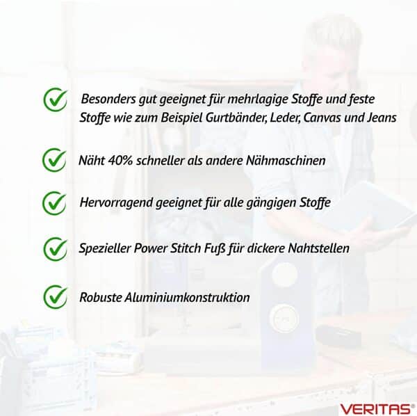 Machine à coudre VERITAS Power Stitch 32 Titan – Ultra puissance & précision industrielle - Garantie 5 ans