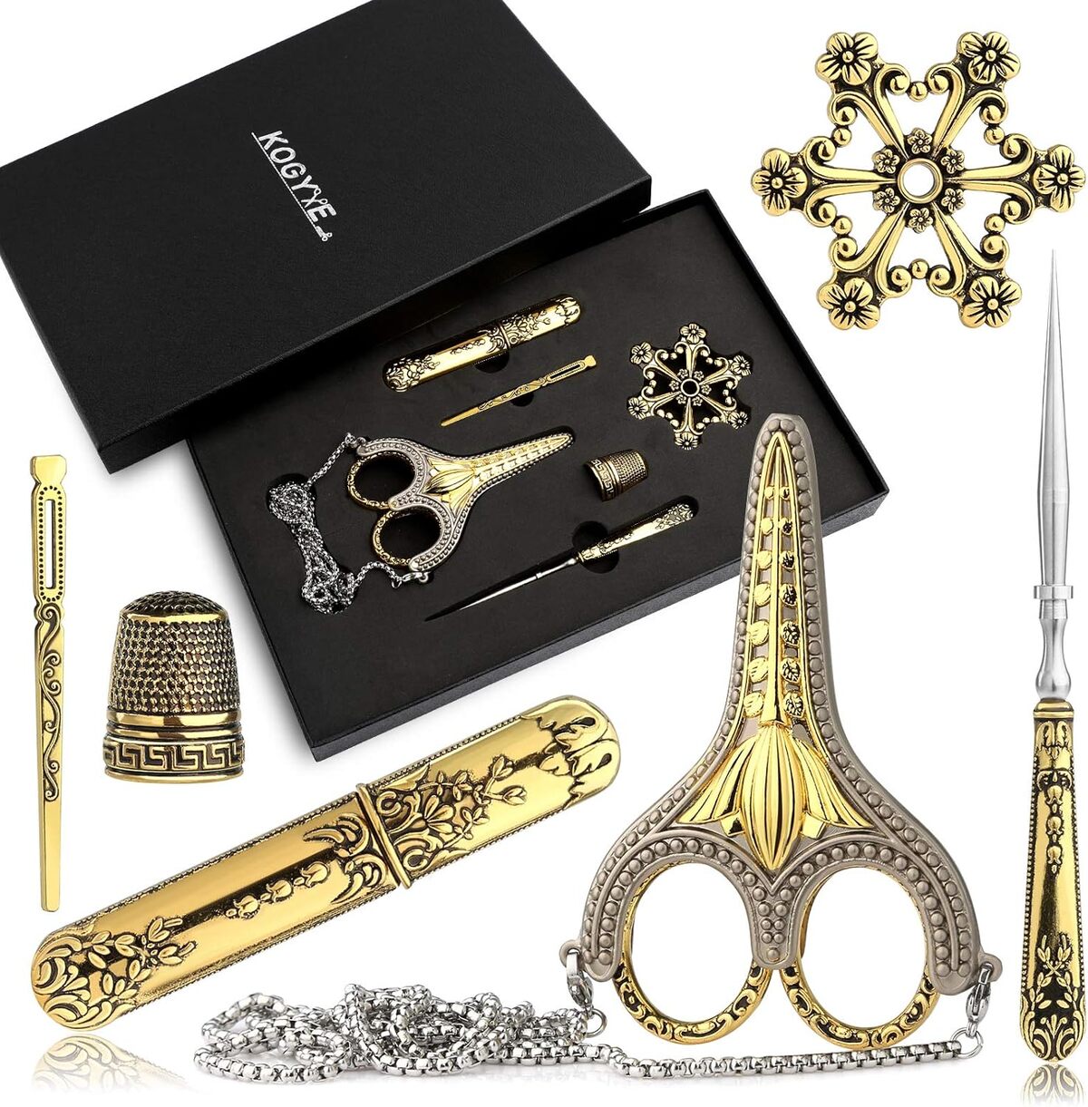 Avis sur les ciseaux ร broder dorรฉs rรฉtro : outils de couture prรฉcieux