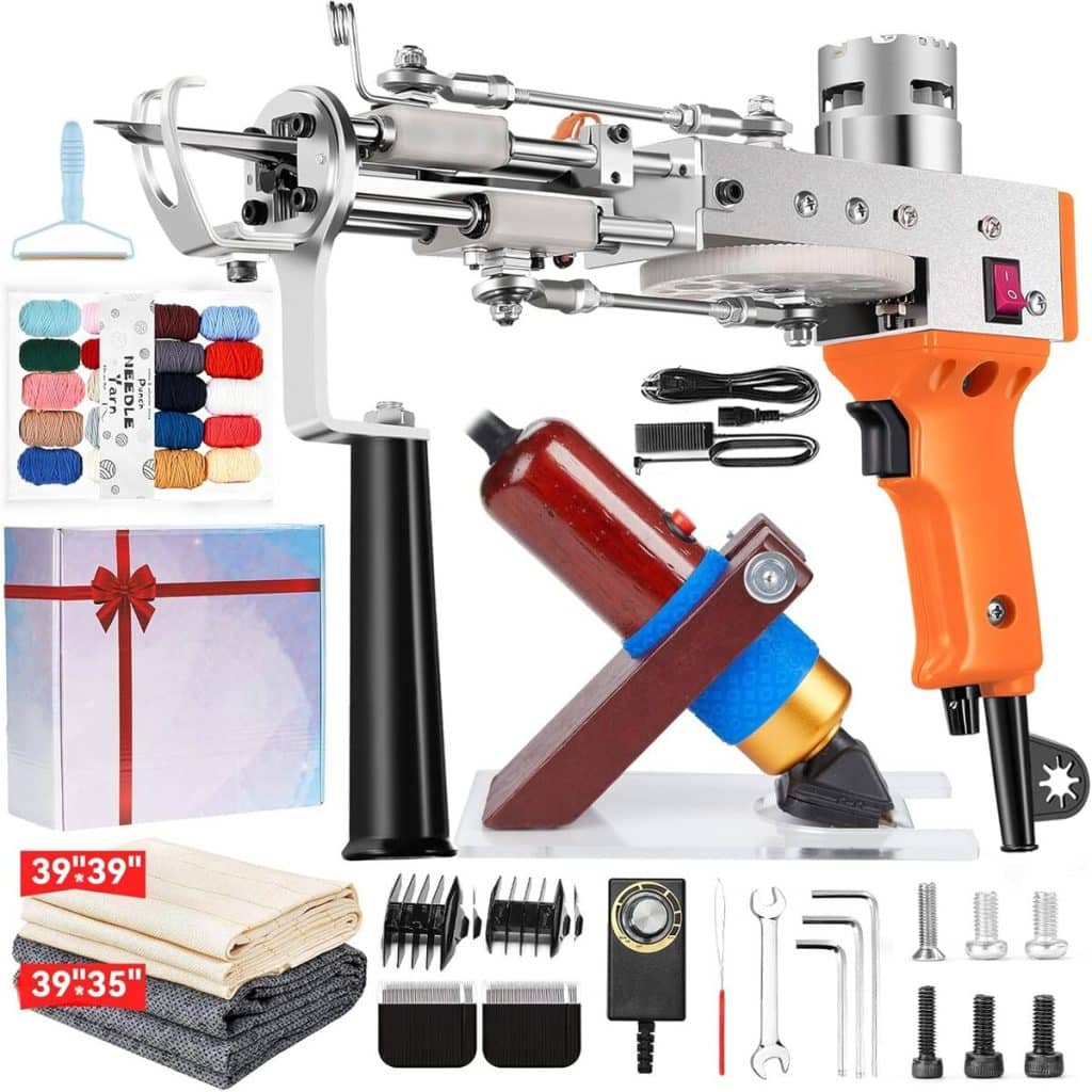 Test du kit de tufting Riiai avec pistolet et coupe-tapis