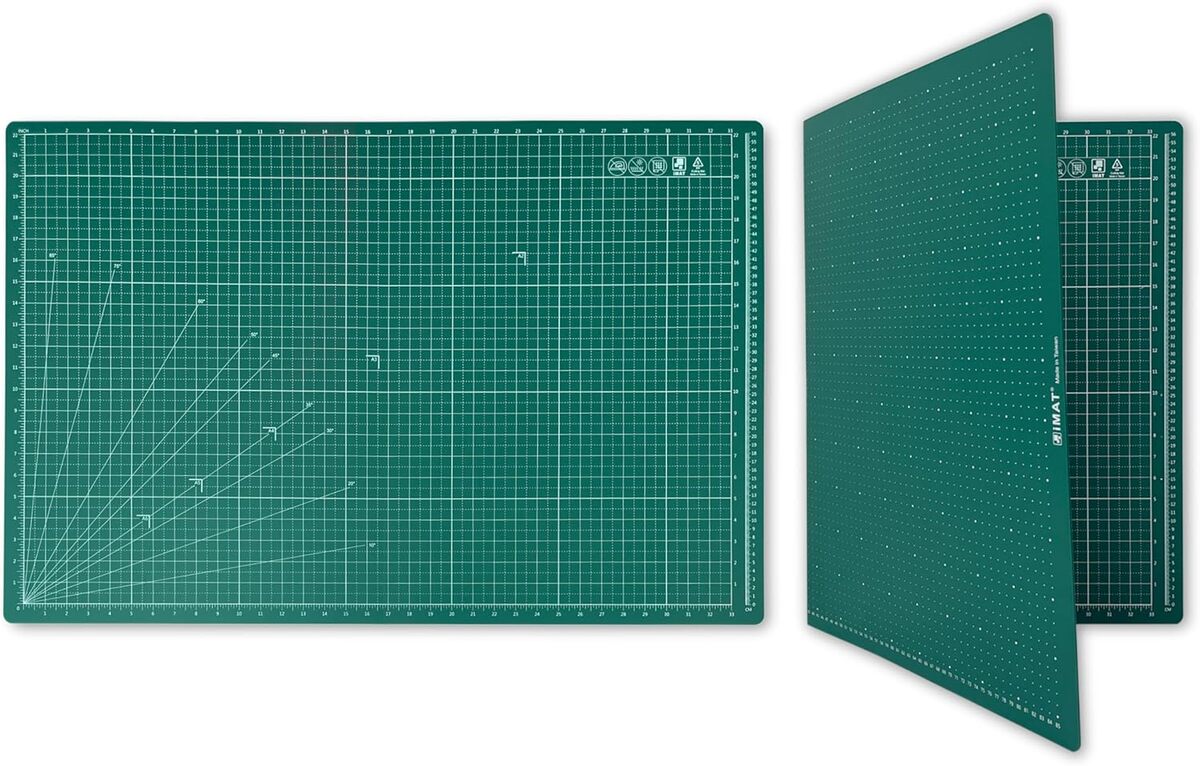 Test iMAT : tapis de découpe pliable A1 vert chasseur