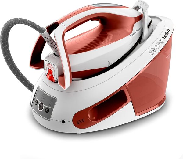 Tefal SV8110 Centrale vapeur Express Power, Puissance vapeur puissante, Technologie No-setting, Réservoir d'eau 1.8 L, Vapeur verticale, Fabriqué en France, Eco Stand