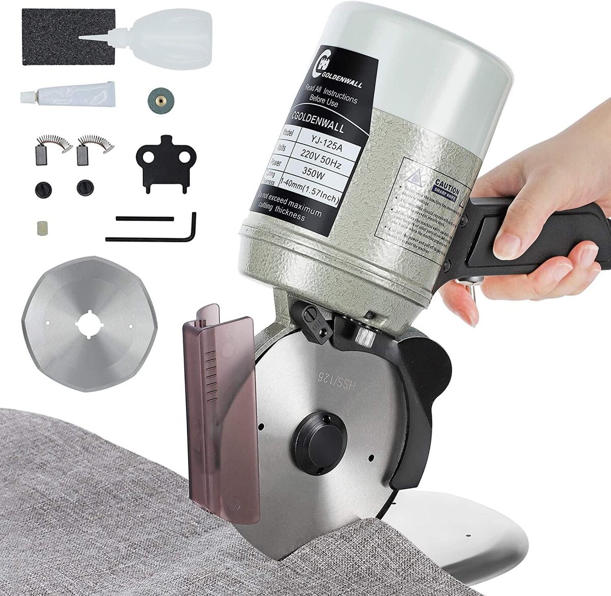 Test : cGOLDENWALL YJ-125A, ciseaux tissu électriques 350W