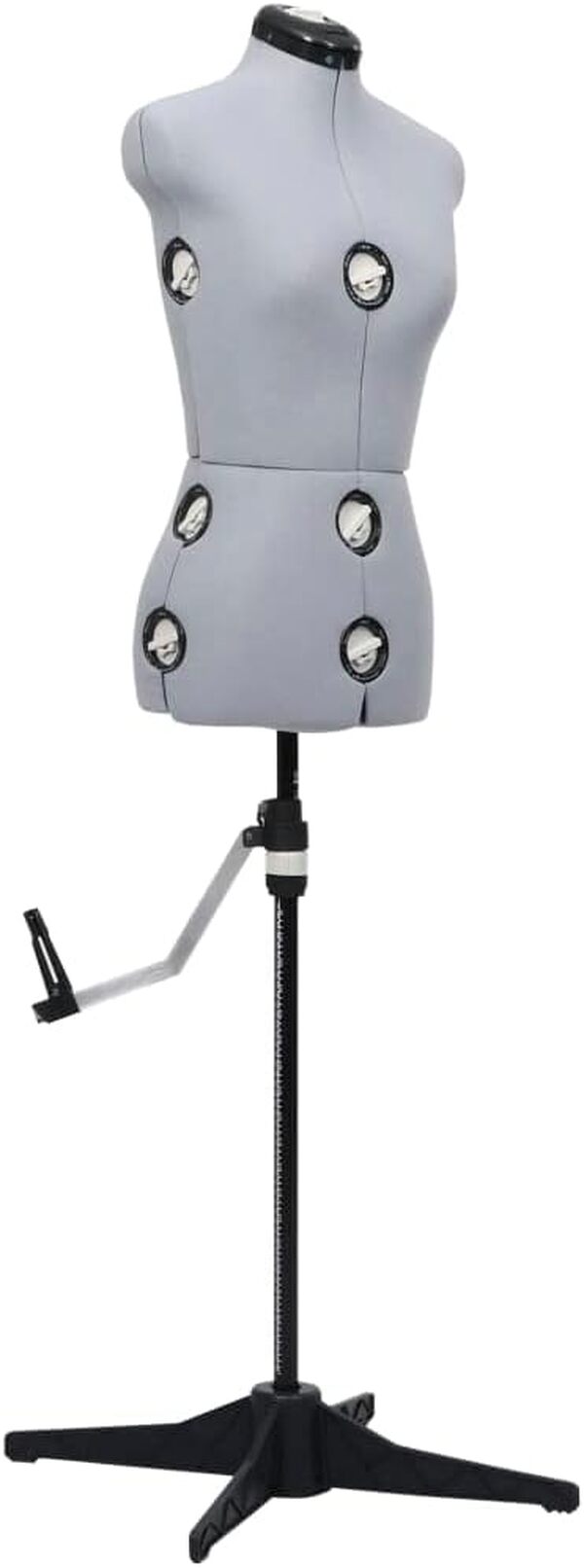 Mannequin de robe ajustable pour femme Gris S Taille 33 40