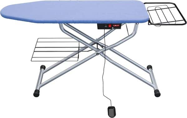 Carla, Table à Repasser avec Surface chauffante, Fonction d’Aspiration et de soufflerie et Commande à pédale