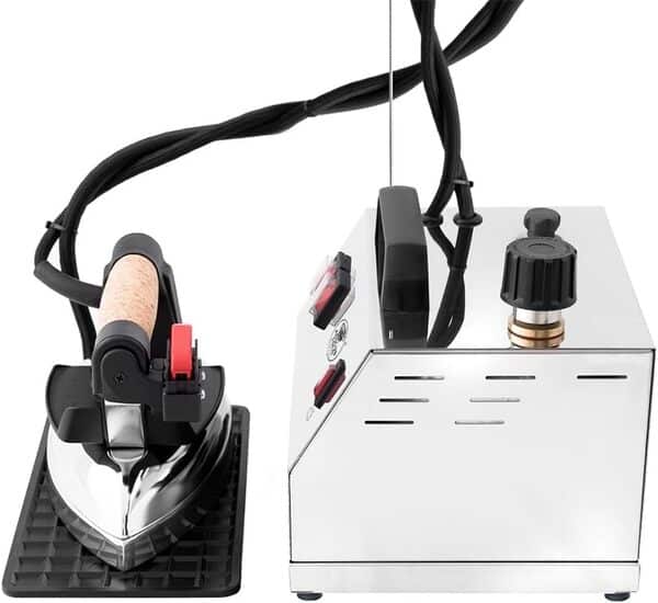 EOLO Système de repassage GVS1 INOX Professionnel Fer à repasser à vapeur avec chaudière en cuivre économe en énergie et élément chauffant externe anti-calcaire 2 l Garantie 5 Ans A++