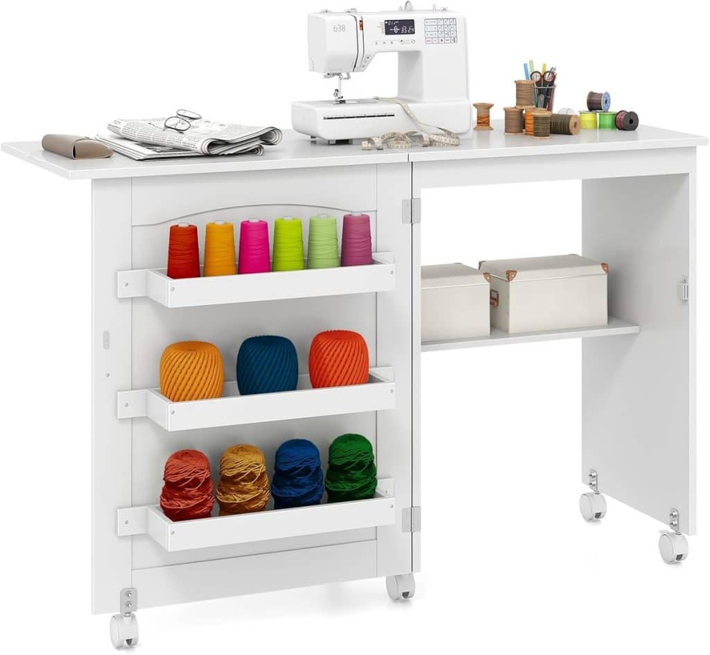 Test de la table de couture pliable Costway : fonctionnalité et espace optimisés