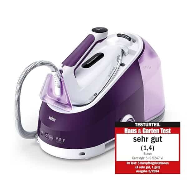 Découvrez le test du braun CareStyle 5 IS5247VI : une centrale vapeur qui facilite le repassage et offre des résultats professionnels à domicile