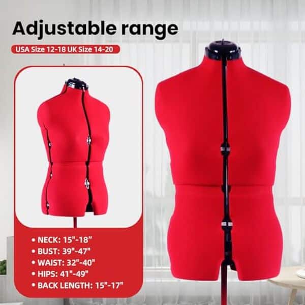 Découvrez le test complet du mannequin de couture réglable PDM WORLDWIDE, allant des tailles M à L, et pourquoi c'est un choix incontournable pour tous vos projets épinglables.
