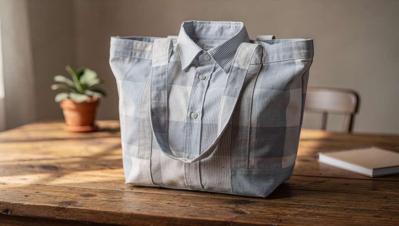 Créer un sac cabas à partir d'une chemise