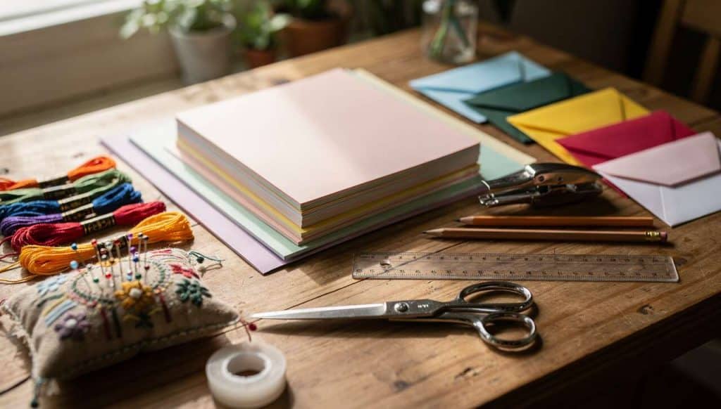 Créer des cartes brodées en papier : techniques et astuces