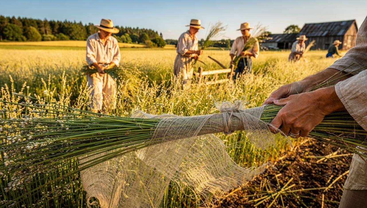 Les étapes de la production du lin bio