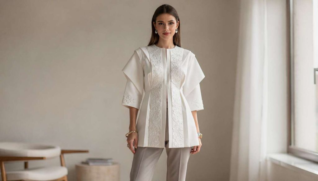 Tunique origami avec appliqué : styles et conseils de mode