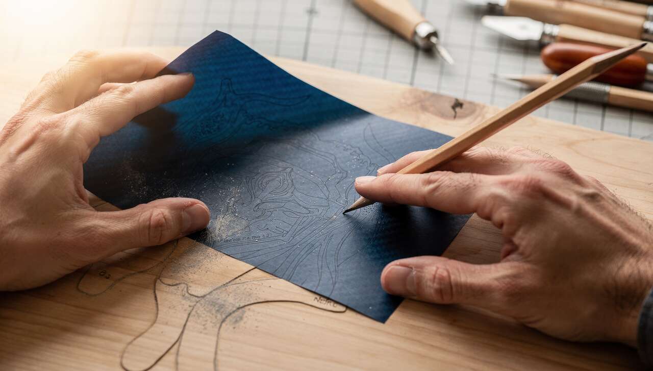 Transférer un motif avec du papier carbone : tutoriel vidéo