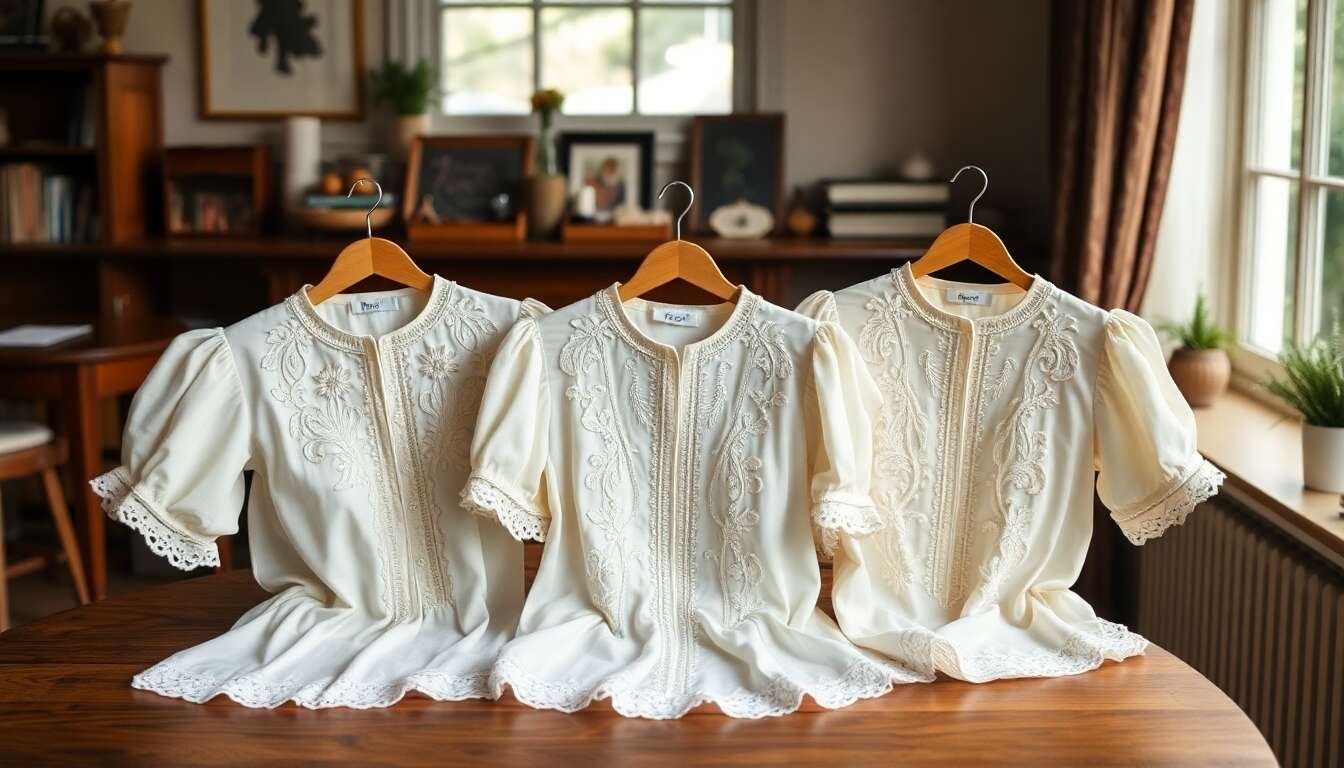 La blouse liberty avec détails broderie