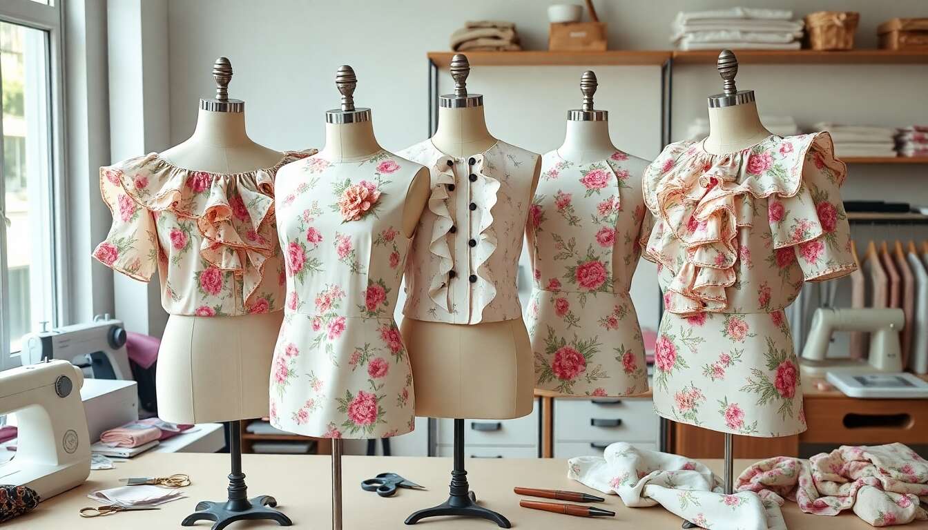 Personnalisez votre blouse liberty avec des volants