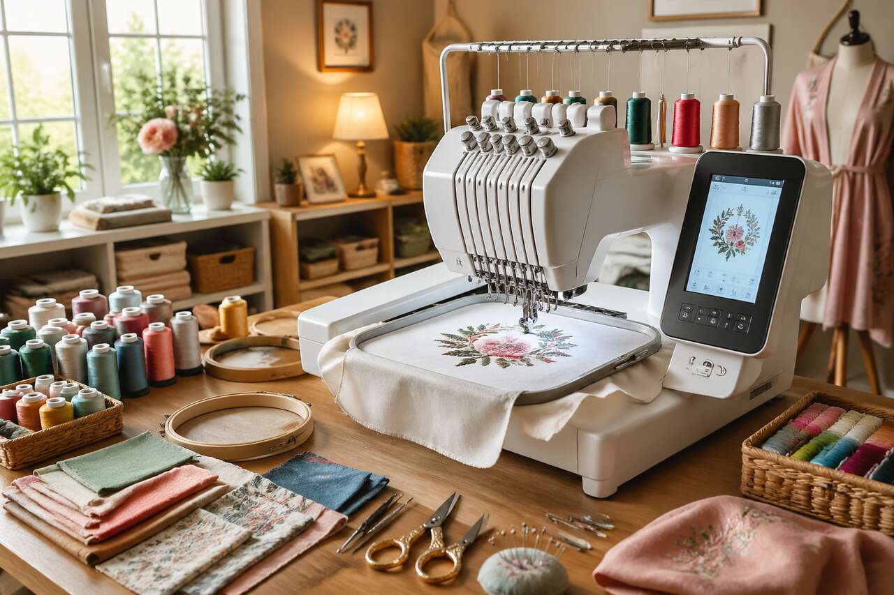 Accessoires essentiels pour débuter en broderie machine