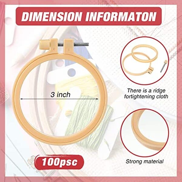 Découvrez notre avis complet sur les cerceaux à broder Sintuff 7, 6 cm : 100 pièces pratiques et décoratives pour vos projets de broderie et loisirs créatifs. 