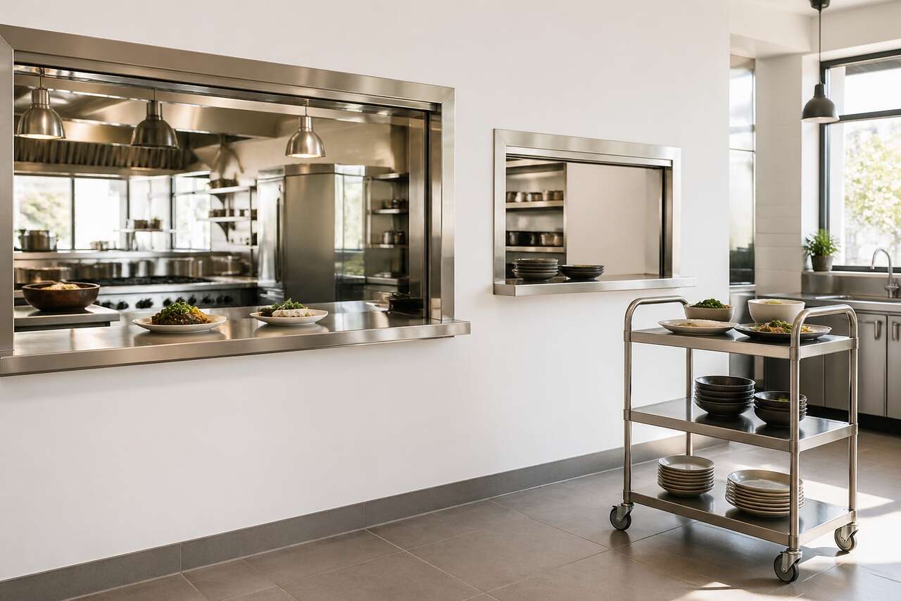 Les différents types de passe-plats : intégrés, amovibles et mobiles