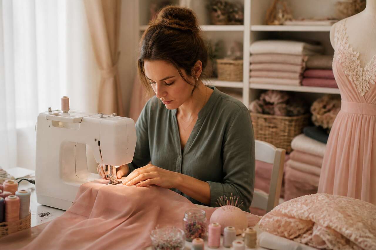 Les étapes clés pour coudre une robe de cérémonie