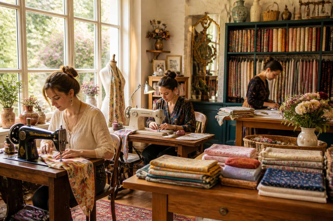 Atelier de couture au Bazar d'Anne-Charlotte