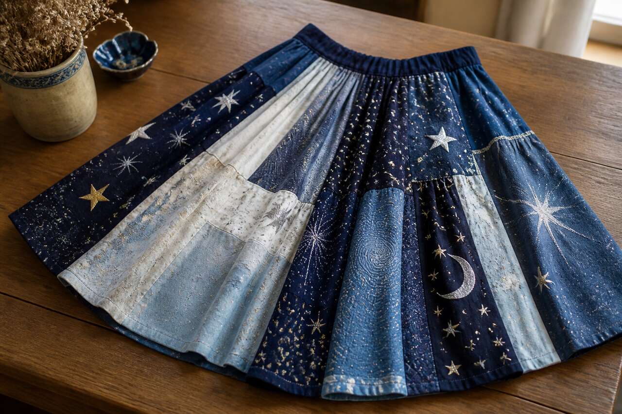 Jupe Céleste : petit patron en patchwork
