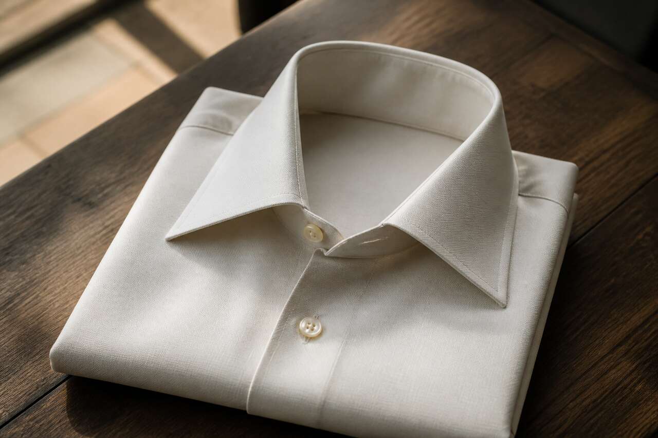 étapes de réalisation d'une chemise à grand col