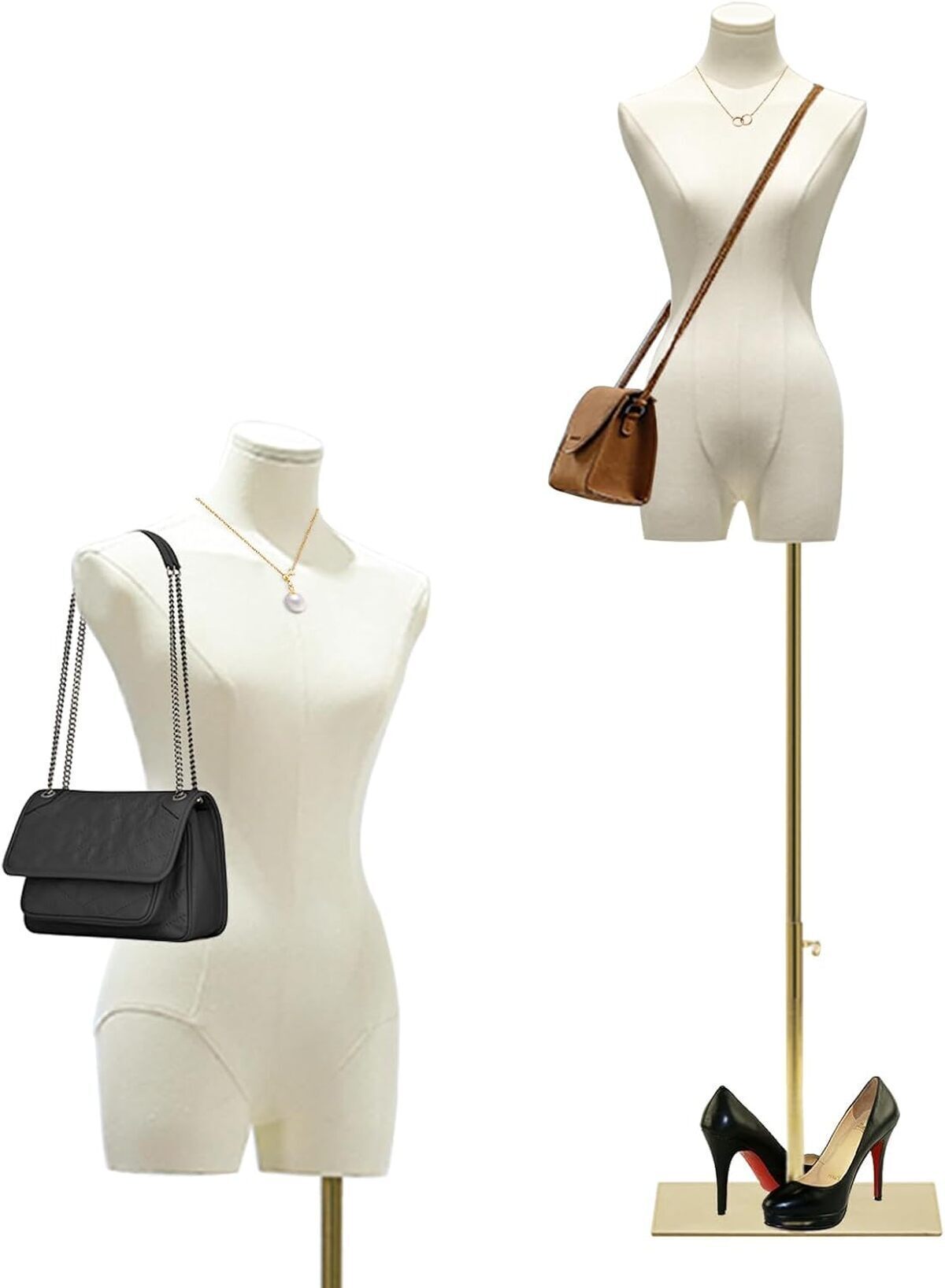 Avis : buste de couture réglable femme avec base métallique blanche