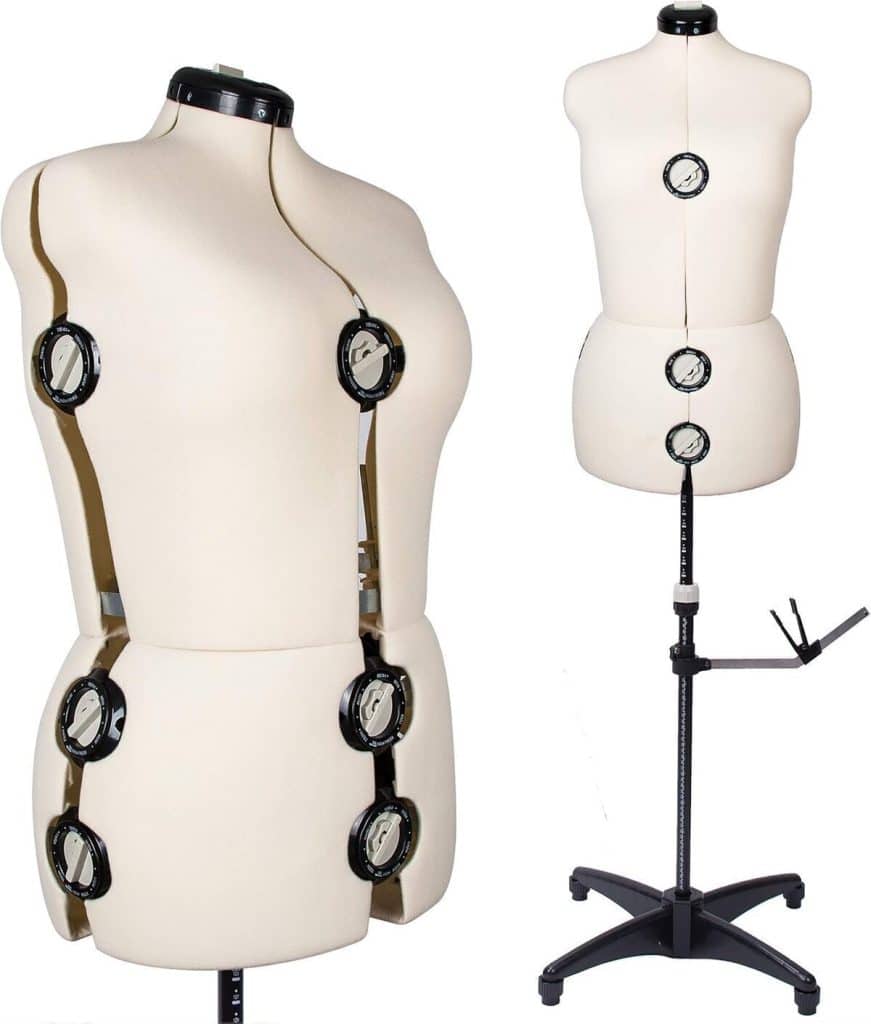 Test du mannequin de couture réglable femme taille 32 à 42