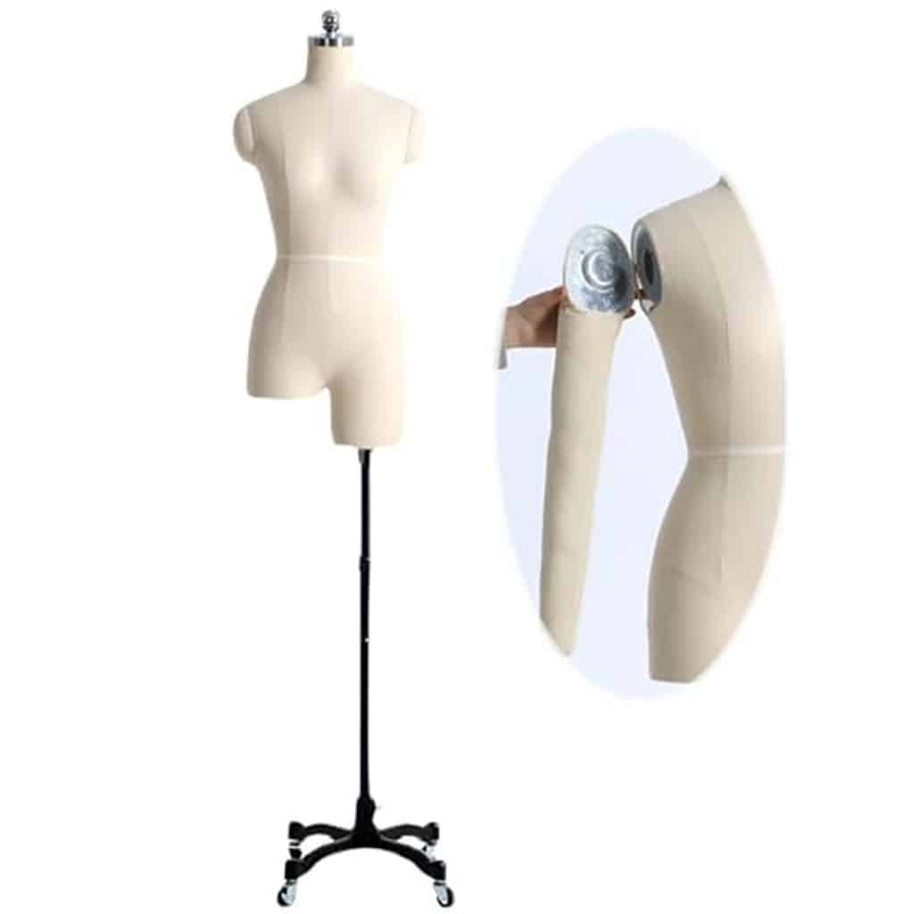 Test : mannequin de couture White-S-Model80 avec bras souples