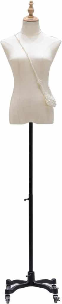 Avis sur le buste de mannequin féminin réglable avec base mobile
