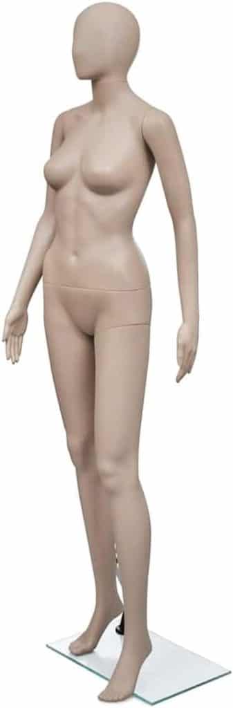 Avis sur le mannequin femme vidaXL en PVC et verre trempé