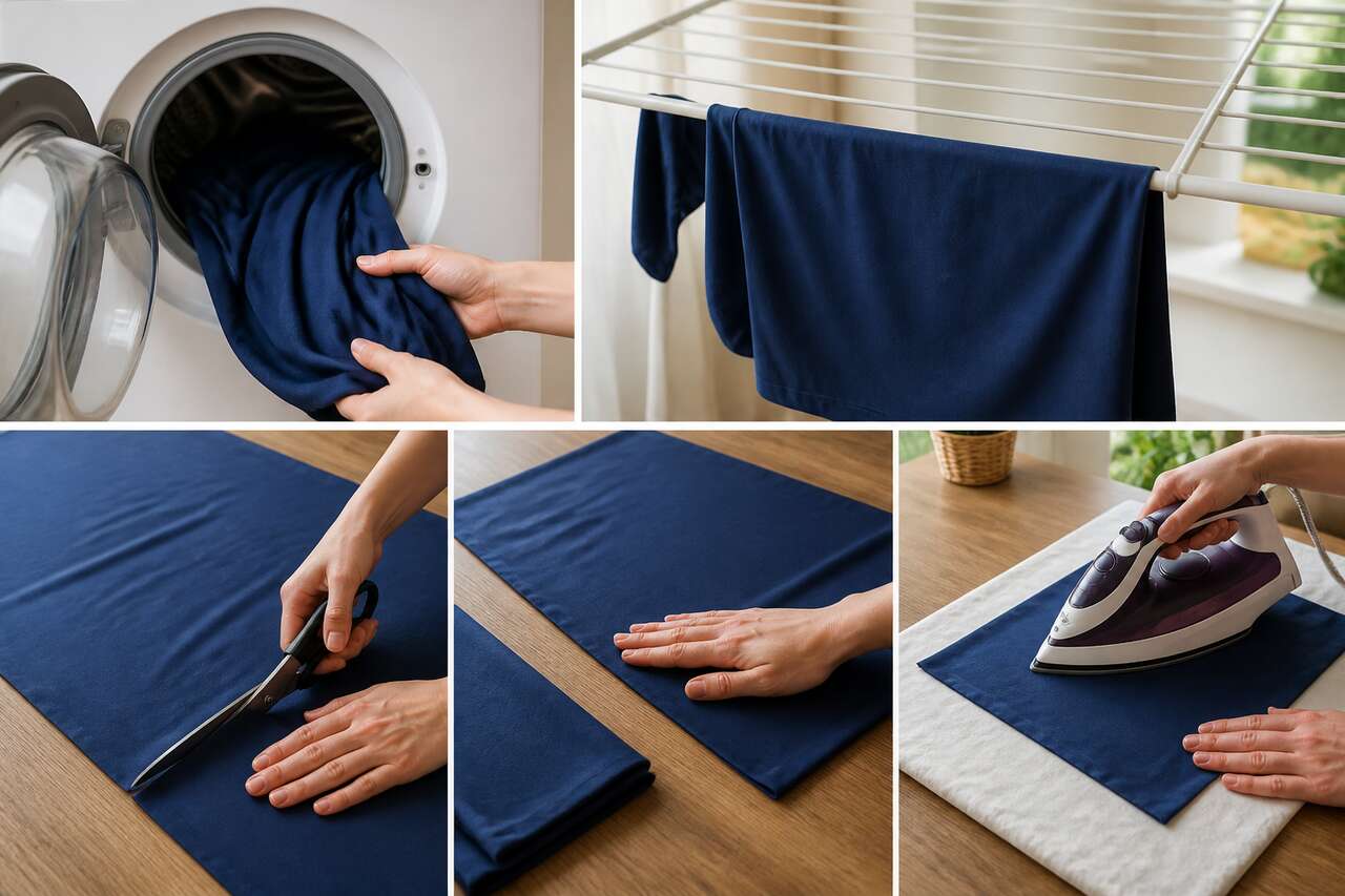 Pr&eacute;parer le jersey avant couture: lavage, s&eacute;chage, coupe et stabilisation
