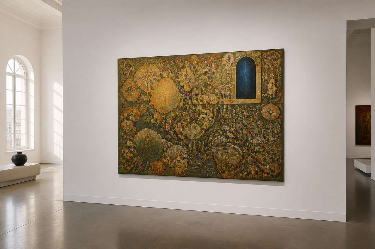 Description du tableau: composition, motifs et palette Description du tableau: composition, motifs et palette