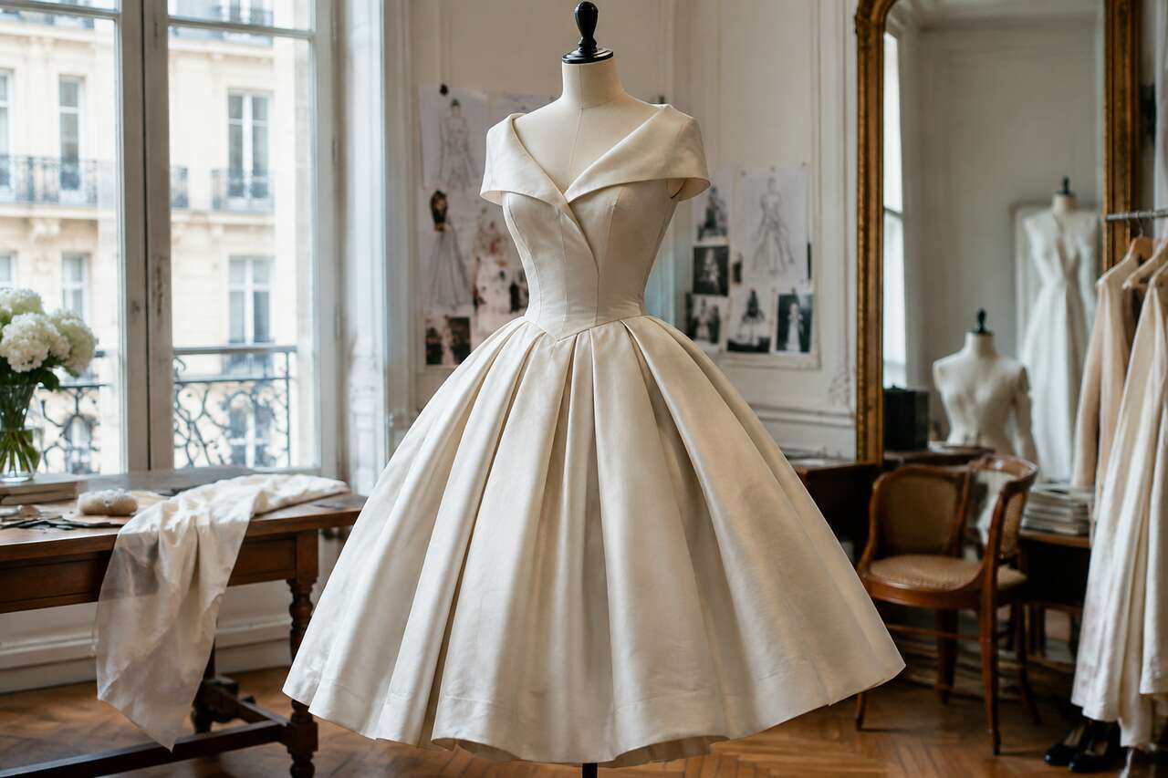 Les codes de la robe new look : silhouette, mati&egrave;res, construction